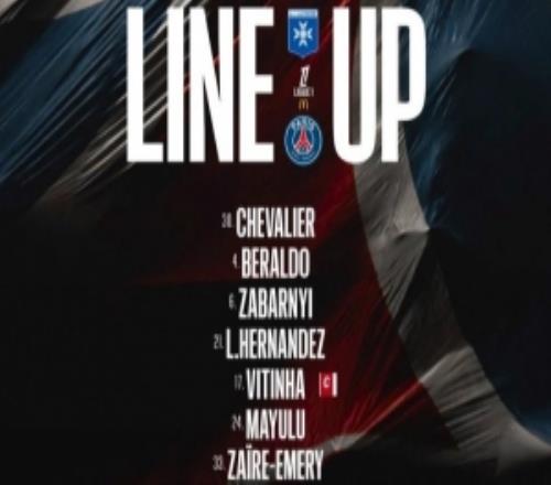巴黎客戰(zhàn)歐塞爾首發(fā)：維蒂尼亞、巴爾科拉先發(fā)，登貝萊、杜埃替補