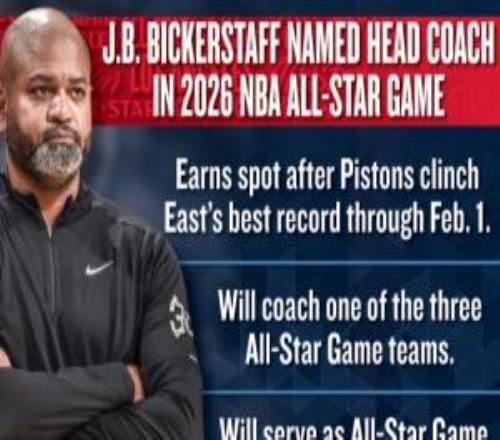 东部第一！活塞主帅比克斯塔夫确认获得全明星主帅资格！