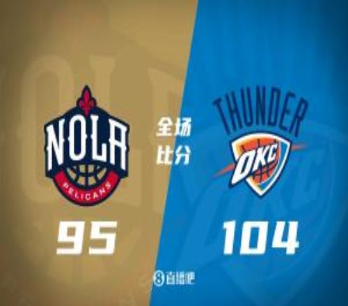 雷霆力擒鹈鹕亚历山大29+6霍姆格伦20+14+5帽锡安21+11