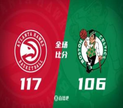 老鹰18记三分力克绿军取4连胜杰伦约翰逊19+14+7