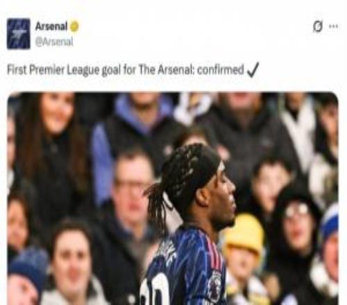 阿森納官方祝賀馬杜埃凱：代表阿森納的首粒英超進(jìn)球已確認(rèn)