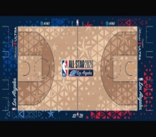 2026全明星賽地板造型亮相！設(shè)計(jì)靈感來(lái)源于東道主快船和洛杉磯！