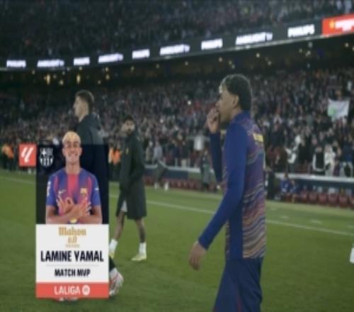 1進球2過人成功，亞馬爾當選巴薩30馬洛卡一役全場最佳