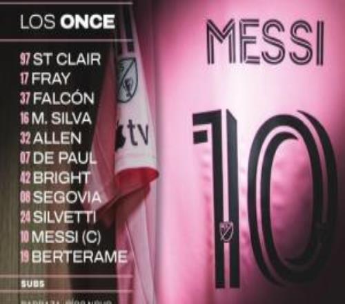 邁阿密國際友誼賽首發(fā)：梅西領銜，德保羅出戰(zhàn)