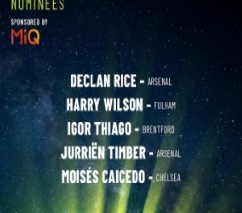 倫敦足球獎年度最佳英超球員候選：賴斯、廷伯、凱塞多在列