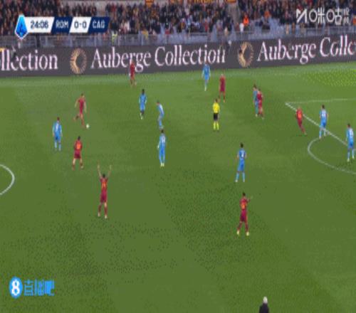 第25分鐘，曼奇尼送出直塞，馬倫跟進(jìn)小角度挑射入網(wǎng)！羅馬1-0領(lǐng)先