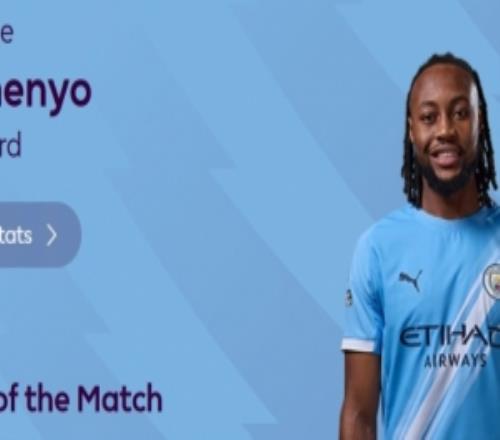 傳射建功！英超官方：塞梅尼奧當(dāng)選曼城30富勒姆全場最佳球員