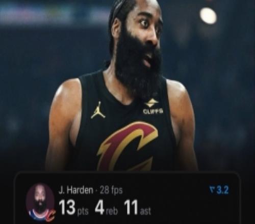 哈登加盟騎士3戰(zhàn)已經(jīng)攬50+分和25+助攻并列騎士隊史最快！