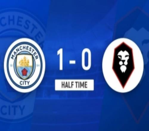 半場曼城暫10索爾福德城努里造烏龍馬爾穆什進球被吹