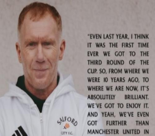 英乙索爾福德城股東！斯科爾斯：我們在足總杯甚至比曼聯走得遠