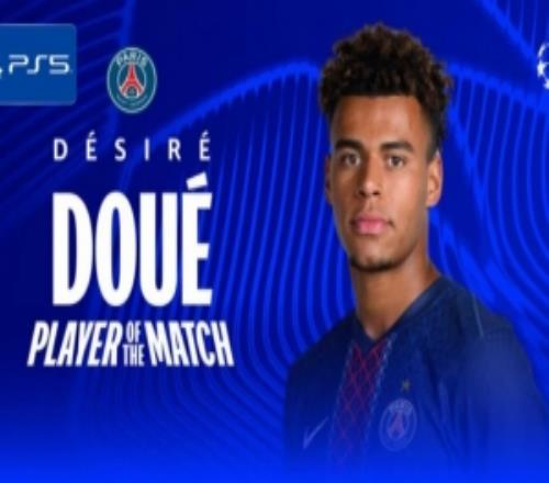 替補雙響+造三球，官方：杜埃當選巴黎vs摩納哥全場最佳球員