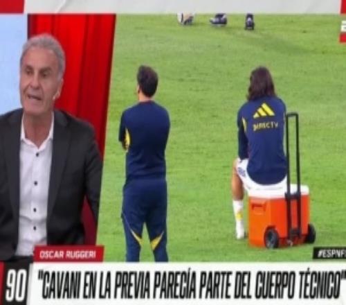 被批態(tài)度松懈！ESPN：卡瓦尼賽前坐冰桶上，而隊友正在旁邊熱身