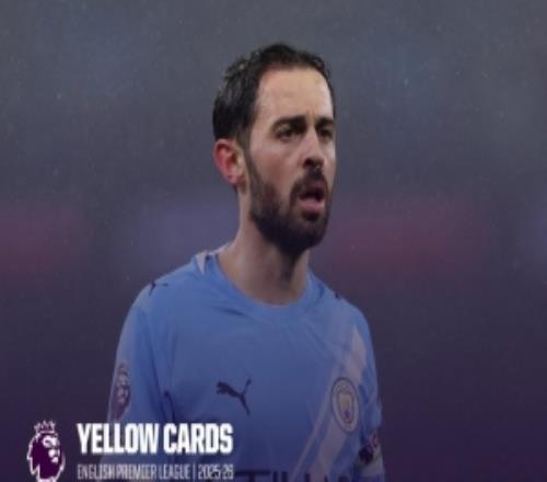 B席本賽季吃到8張黃牌英超并列最多，創(chuàng)造曼城生涯紀(jì)錄