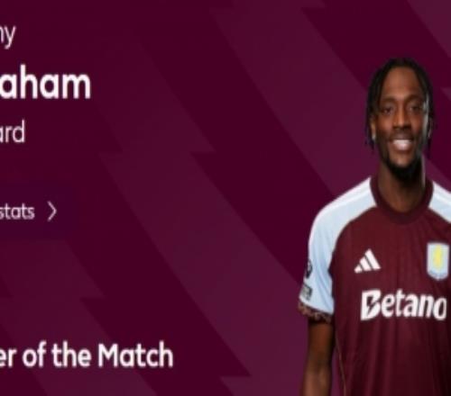 絕平！打進回歸英超首球的亞伯拉罕當選維拉11利茲聯全場最佳