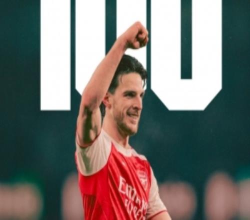 首發(fā)戰(zhàn)熱刺！賴斯迎來代表阿森納出戰(zhàn)英超的百場里程碑