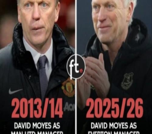 埃弗頓英超歷史僅1次單賽季雙殺曼聯(lián)，當(dāng)時紅魔主帥為莫耶斯