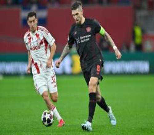 勒沃庫森00奧林匹亞科斯總比分20晉級歐冠16強格里馬爾多中框