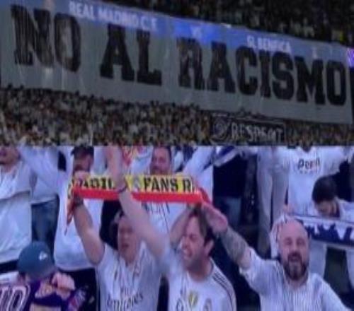 諷刺！伯納烏拉橫幅反種族歧視，皇馬球迷卻行納粹禮唱法西斯歌曲