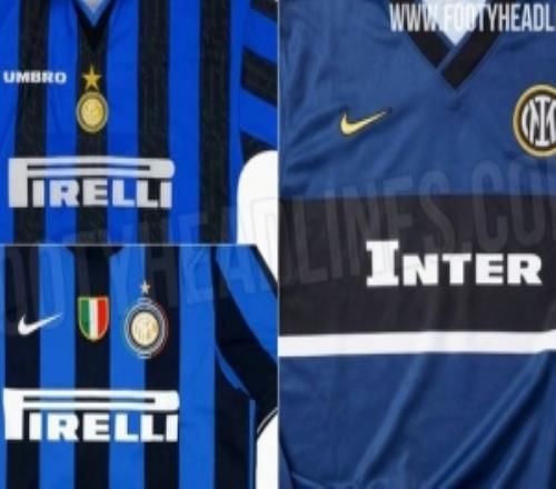 國米2627賽季特別版復刻球衣諜照：藍色為底，配標志黑色寬橫紋