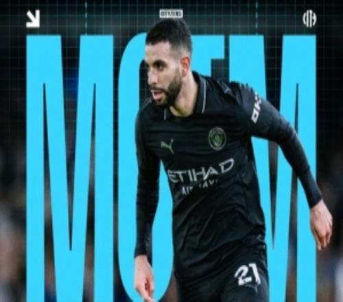 送出助攻，曼城官方：艾特努里當(dāng)選10小勝利茲聯(lián)隊(duì)內(nèi)最佳球員