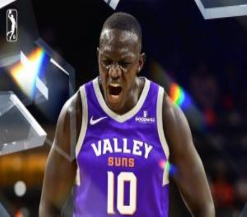 好兄弟太陽10號秀馬盧阿奇G聯(lián)盟轟24分17板2米16秀砸板接球暴扣