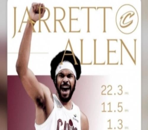 賈勒特阿倫二月場均22.3分11.5板&命中率74%米切爾：月最佳