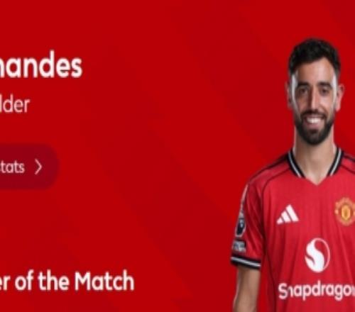 傳射建功主導逆轉，英超官方：B費當選曼聯21水晶宮全場最佳