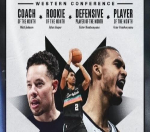 馬刺橫掃月最佳所有榮譽(yù)！文班亞馬：這太棒了讓我們繼續(xù)前進(jìn)！