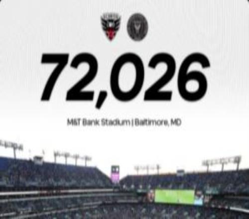萬人空巷！美職聯(lián)官方：華盛頓聯(lián)12邁阿密上座72026人創(chuàng)隊(duì)史紀(jì)錄