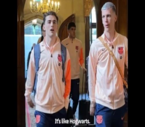 加維感嘆駐地酒店：像霍格沃茨，我們?cè)诠锊ㄌ刂袉? />
<div   id=