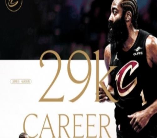哈登生涯至少得到29000分8000助繼詹姆斯后NBA歷史第二人！