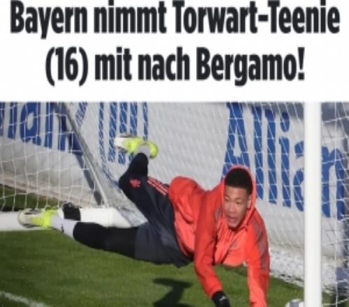 圖片報介紹16歲拜仁門將普雷斯科特：在美國出生，現(xiàn)德國U17主力