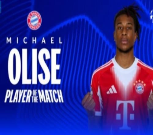 2球1助攻，歐冠官方：奧利塞當選拜仁61亞特蘭大全場最佳