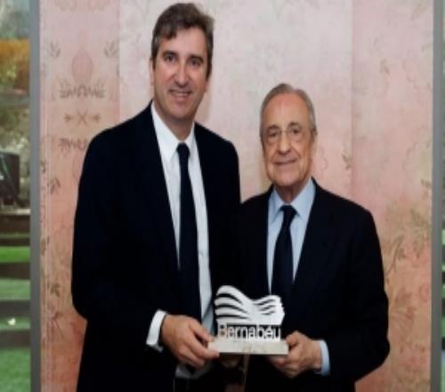 皇馬官網(wǎng)發(fā)文：俱樂部主席弗洛倫蒂諾與曼城CEO索里亞諾正式會面