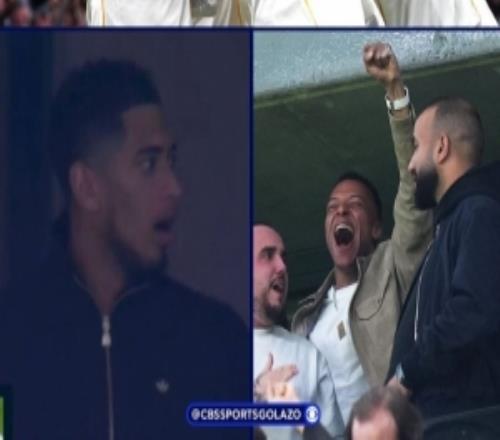 一臉驚愕！巴爾韋德上演帽子戲法，貝林厄姆在場邊反應夸張