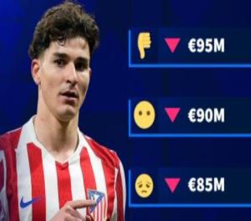 当前身价1亿！德转预热阿尔瓦雷斯身价下跌：最低跌至8000万欧