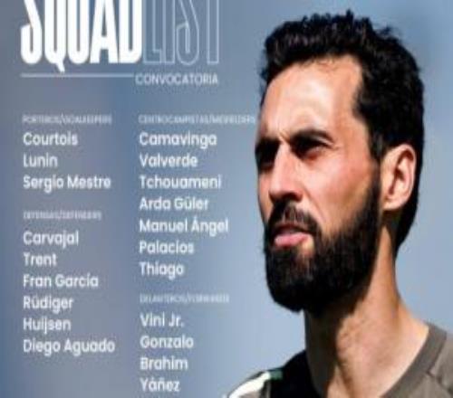 皇马战埃尔切大名单：维尼修斯领衔锋线，劳尔阿森西奥因伤缺席