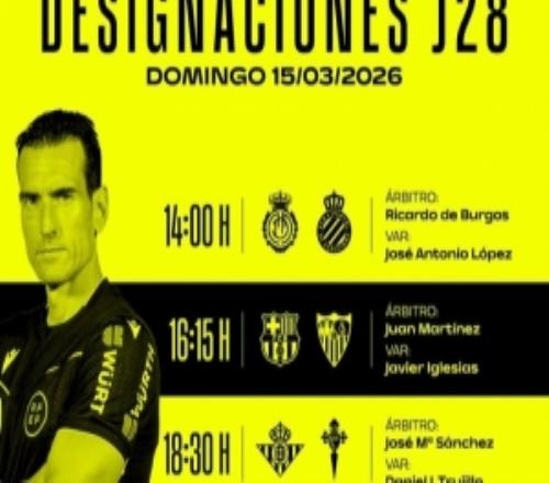 西甲明日比赛裁判安排：胡安马丁内斯执法巴萨vs塞维利亚