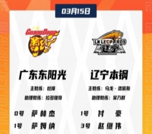 一觸即發(fā)！遼粵大戰(zhàn)大名單：徐杰胡明軒崔永熙趙繼偉付豪領(lǐng)銜