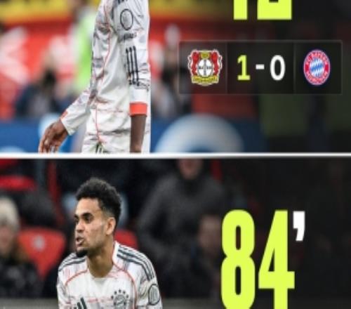 在德甲賽場上，拜仁28年來首次兩名球員同一場比賽被罰下