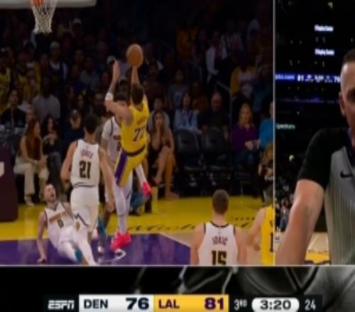 也值！東契奇被吹進攻犯規(guī)湖人挑戰(zhàn)成功改判進球有效還要加罰