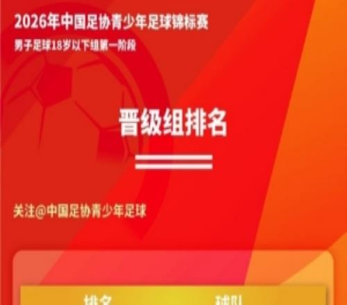 2026年中國(guó)足協(xié)青少年足球錦標(biāo)賽男子足球U18組第一階段比賽結(jié)束