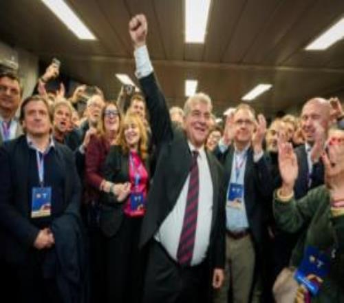 得票率68.18%！官方：拉波爾塔再次當(dāng)選巴薩主席，擊敗豐特