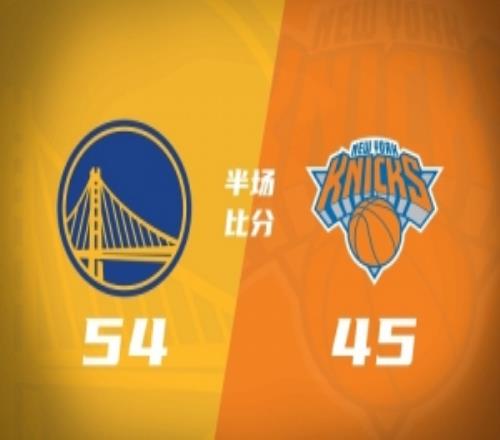 殘陣勇士半場(chǎng)5445領(lǐng)先尼克斯波杰14分3板4助布倫森17分2斷