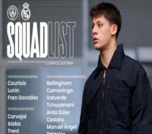 皇馬客戰(zhàn)曼城名單：姆巴佩、貝林、卡雷拉斯回歸！含4名18歲小將