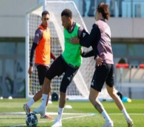 皇馬官方報球隊訓(xùn)練：卡雷拉斯進(jìn)行部分合練，姆巴佩也參與其中