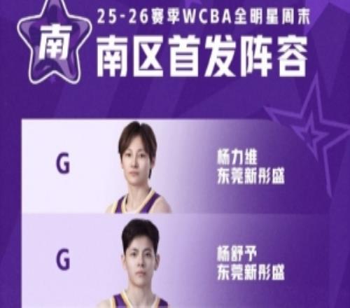 WCBA全明星正賽：楊力維當(dāng)選總票王武桐桐當(dāng)選北區(qū)票王