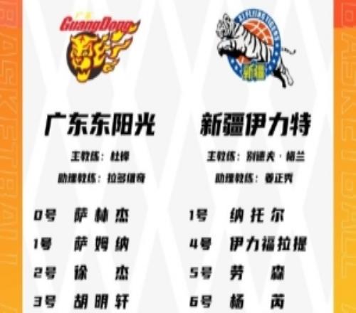 廣東VS新疆大名單：崔永熙&麥考爾出戰(zhàn)阿不都沙拉木領(lǐng)銜新疆陣容