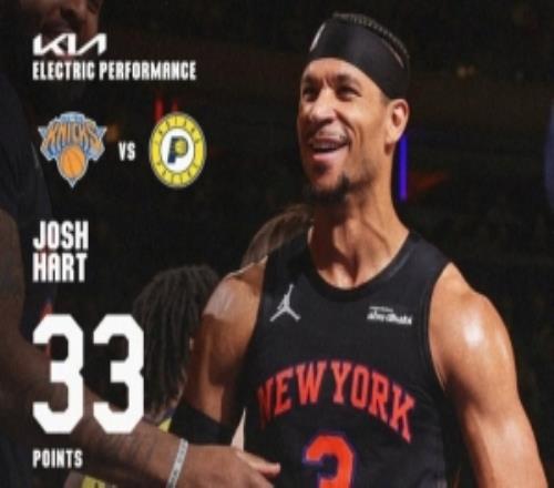 13中12！哈特單場(chǎng)以90%以上命中率砍下30+尼克斯隊(duì)史第四人