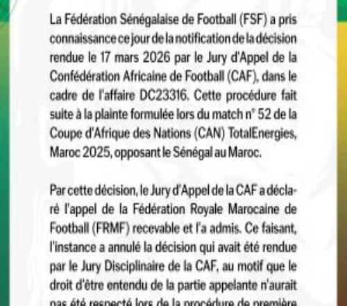 非洲杯冠军改判！塞内加尔官方：谴责史无前例的判决！将提起上诉